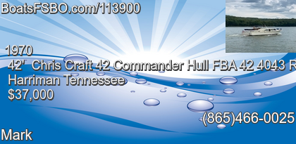 Chris Craft 42 Commander Hull FBA 42 4043 R