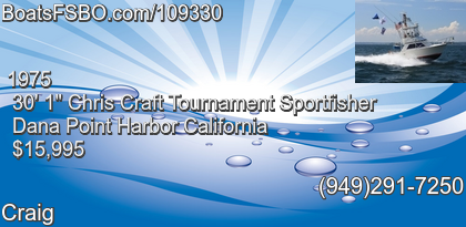 Chris Craft Tournament Sportfisher