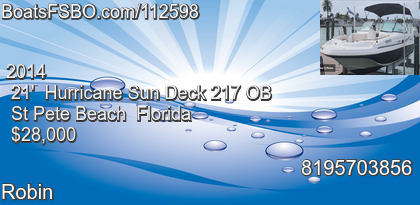 Hurricane Sun Deck 217 OB